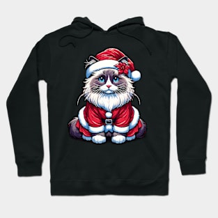 Ragdoll Cat Santa Claus Christmas Hoodie